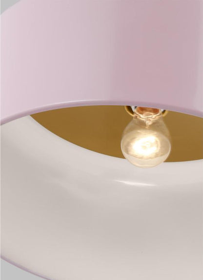 Visual Comfort Studio Studio Collection Malone Large Ceiling Flush Mount in Rose 7705401-136