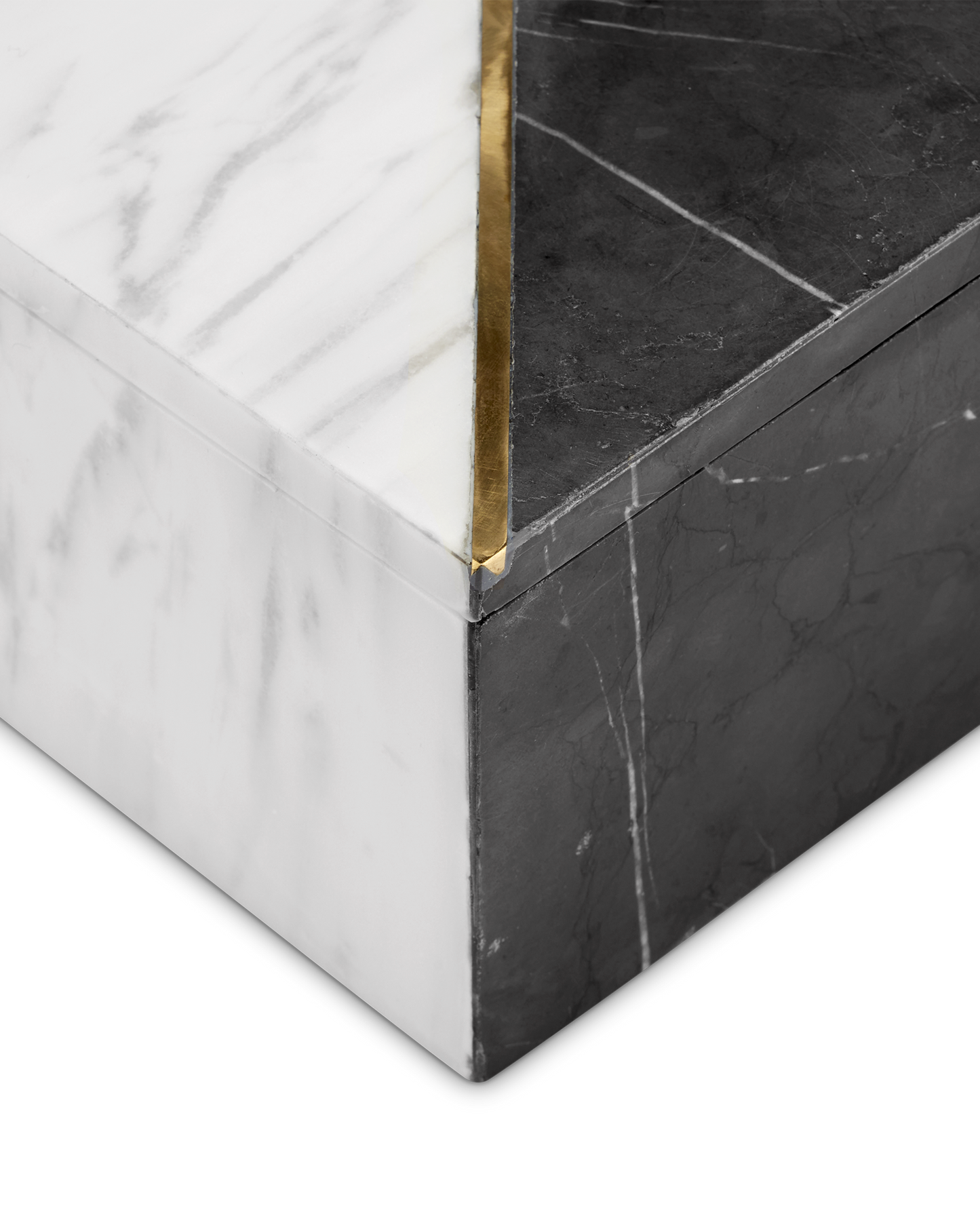 Currey & Co. Deena Black & White Marble Box 1200-0652