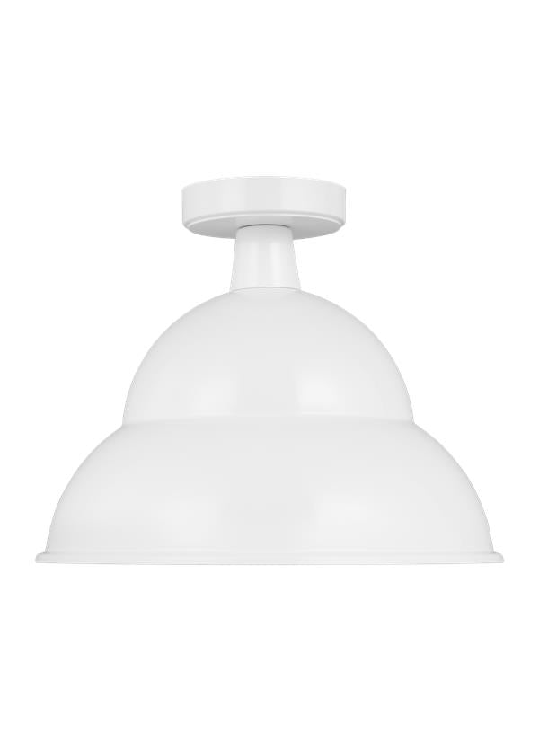 Visual Comfort Studio Sean Lavin Barn Light One Light Outdoor Flush Mount in White 7836701-15