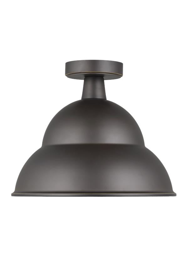 Visual Comfort Studio Sean Lavin Barn Light One Light Outdoor Flush Mount in Antique Bronze 7836701-71