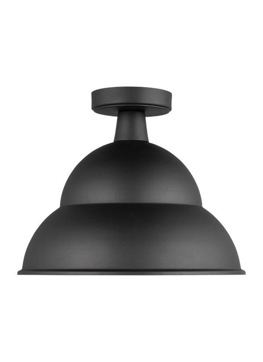 Visual Comfort Studio Sean Lavin Barn Light One Light Outdoor Flush Mount in Black 7836701EN3-12