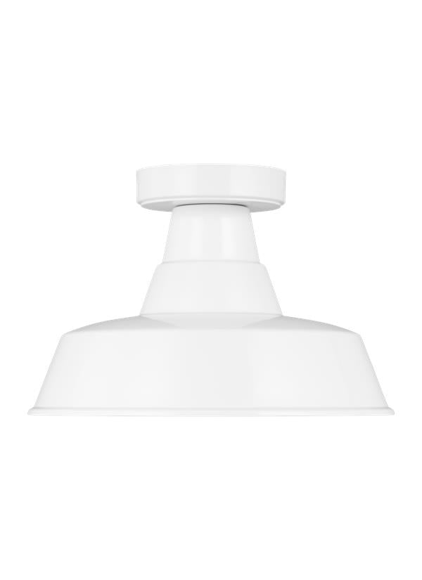 Visual Comfort Studio Sean Lavin Barn Light One Light Outdoor Flush Mount in White 7837401-15