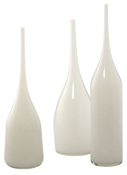 Jamie Young Pixie Vases in White Glass (Set of 3) 7PIXI-VAWH