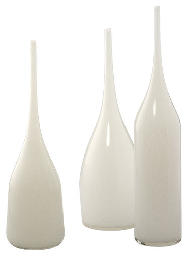 Jamie Young Pixie Vases in White Glass (Set of 3) 7PIXI-VAWH