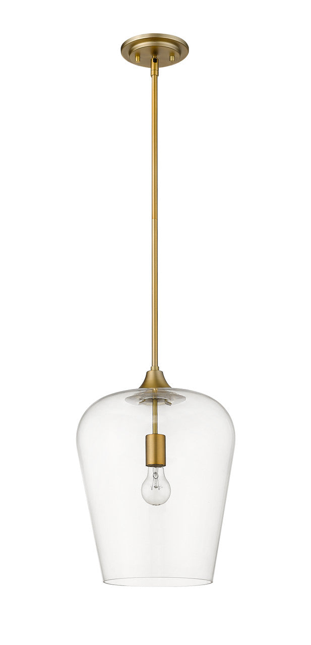 Z-Lite Joliet 1 Light Pendant in Olde Brass 473P12-OBR