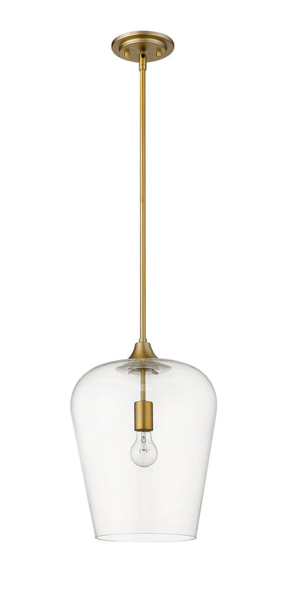 Z-Lite Joliet 1 Light Pendant in Olde Brass 473P12-OBR