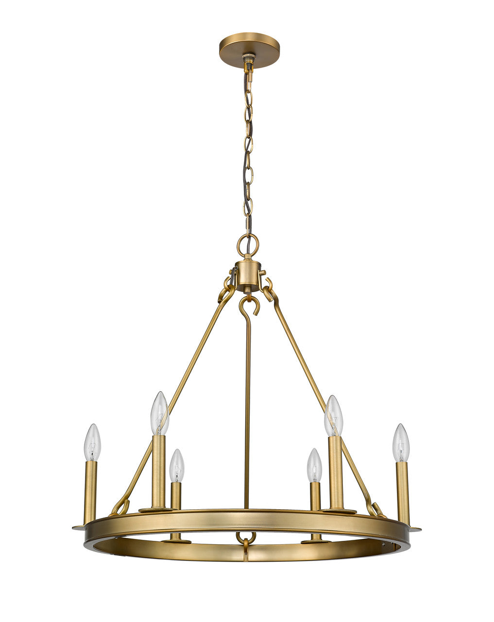 Z-Lite Barclay 6 Light Chandelier in Olde Brass 482R-6OBR