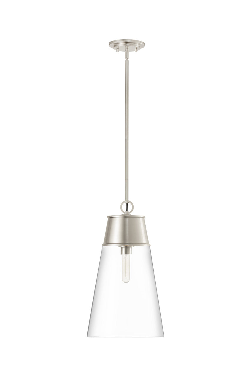 Z-Lite Wentworth 1 Light Pendant in Brushed Nickel 2300P12-BN