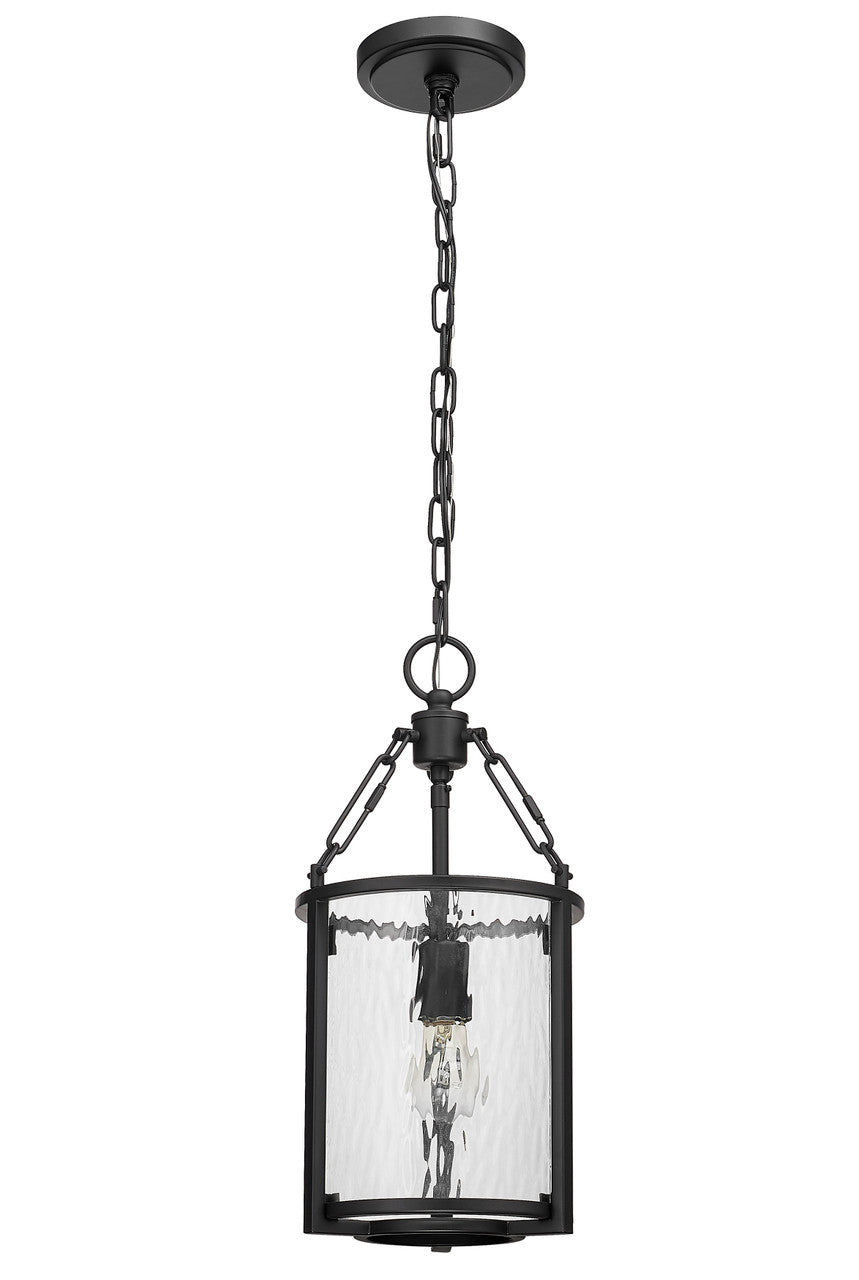 Z-Lite Barrington 1 Light Pendant in Matte Black 346P8-MB