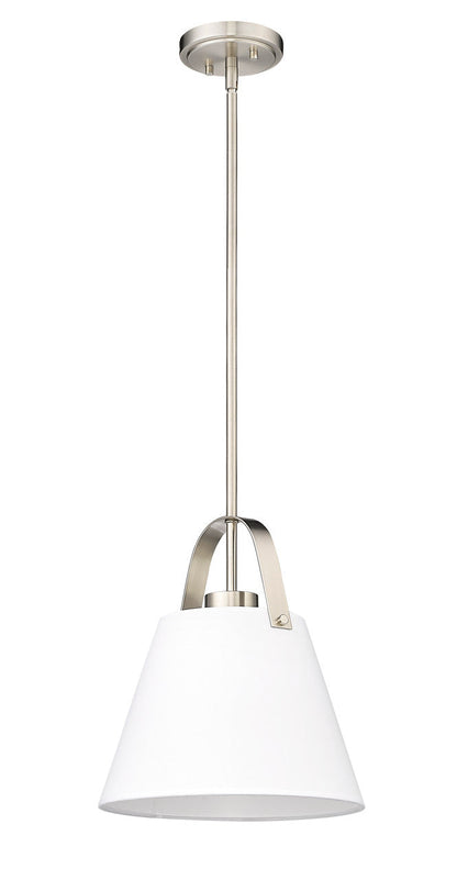 Z-Lite Z-Studio 1 Light Pendant in Brushed Nickel 743P12-BN