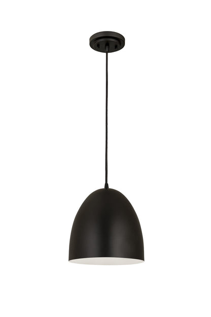 Z-Lite Z-Studio 1 Light Pendant in Satin Black 6012P9-SBK