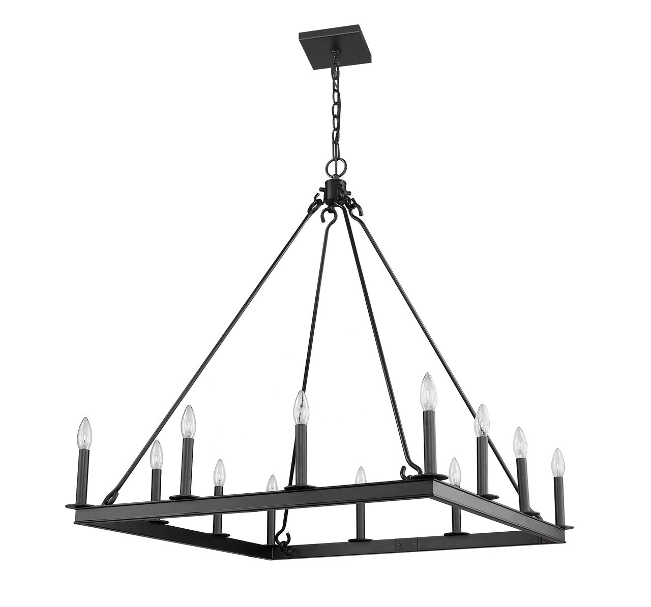 Z-Lite Barclay 12 Light Chandelier in Matte Black 482S-12MB