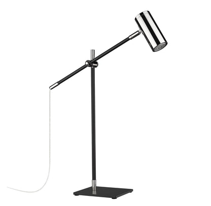 Z-Lite Calumet 1 Light Table Lamp in Matte Black + Polished Nickel 814TL-MB-PN