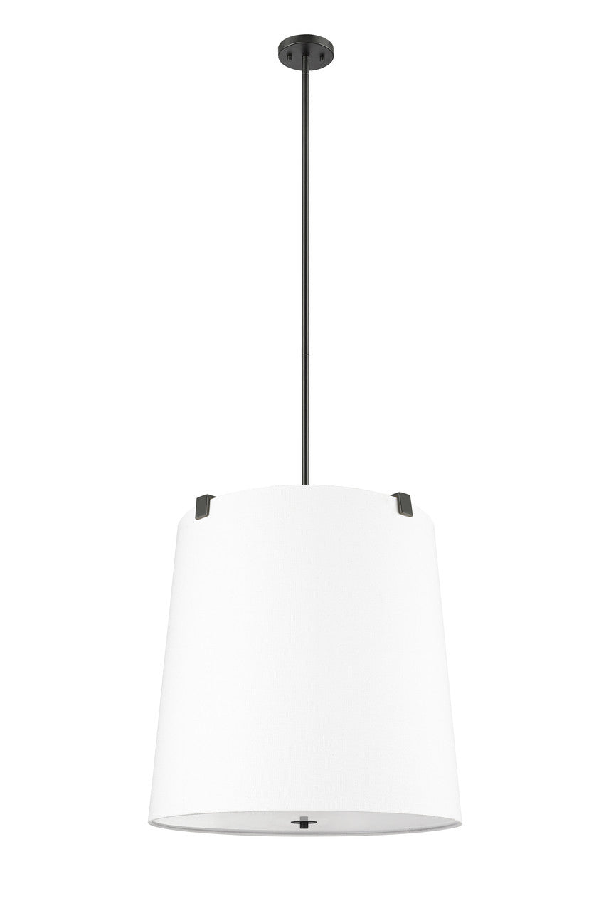 Z-Lite Weston 6 Light Pendant in Matte Black 3501P24-MB