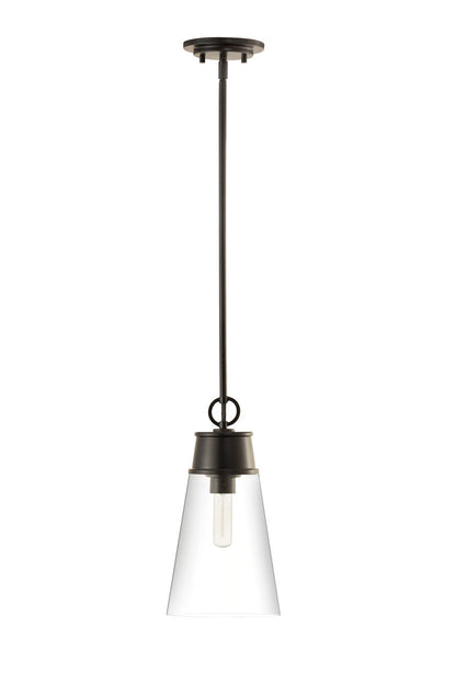 Z-Lite Wentworth 1 Light Pendant in Matte Black 2300P8-MB