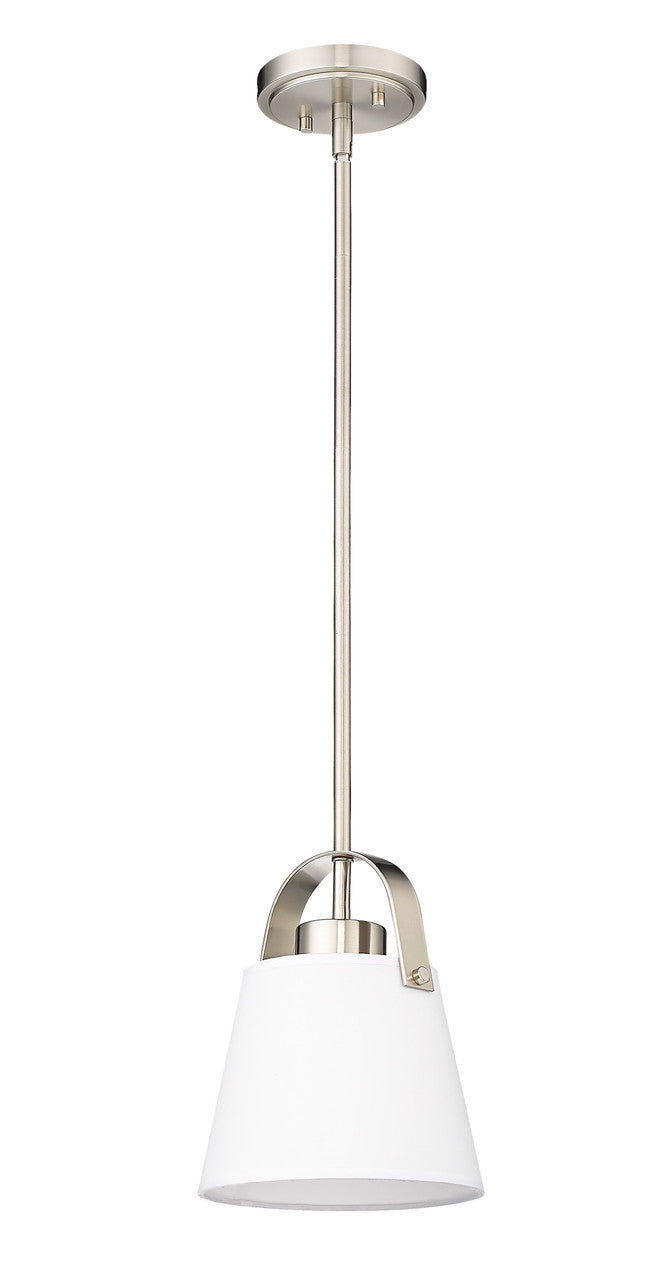 Z-Lite Z-Studio 1 Light Pendant in Brushed Nickel 743P8-BN