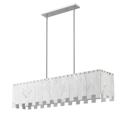 Z-Lite Viviana 7 Light Linear Chandelier in Polished Nickel 345-49L-PN