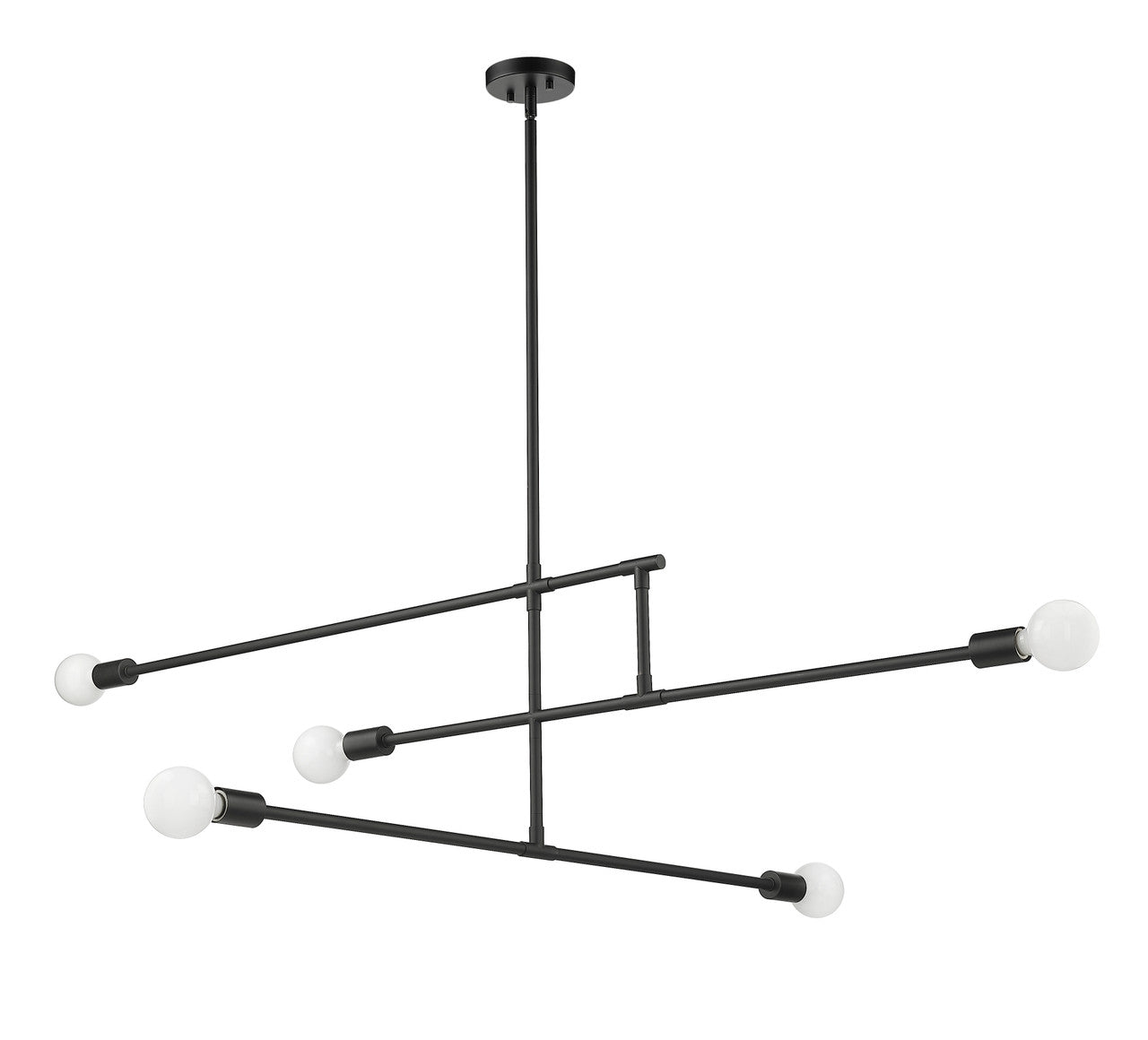 Z-Lite Modernist 5 Light Chandelier in Matte Black 731-5MB