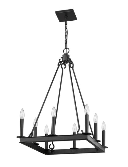 Z-Lite Barclay 8 Light Chandelier in Matte Black 482S-8-20MB