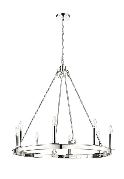 Z-Lite Barclay 8 Light Chandelier in Polished Nickel 482R-8PN