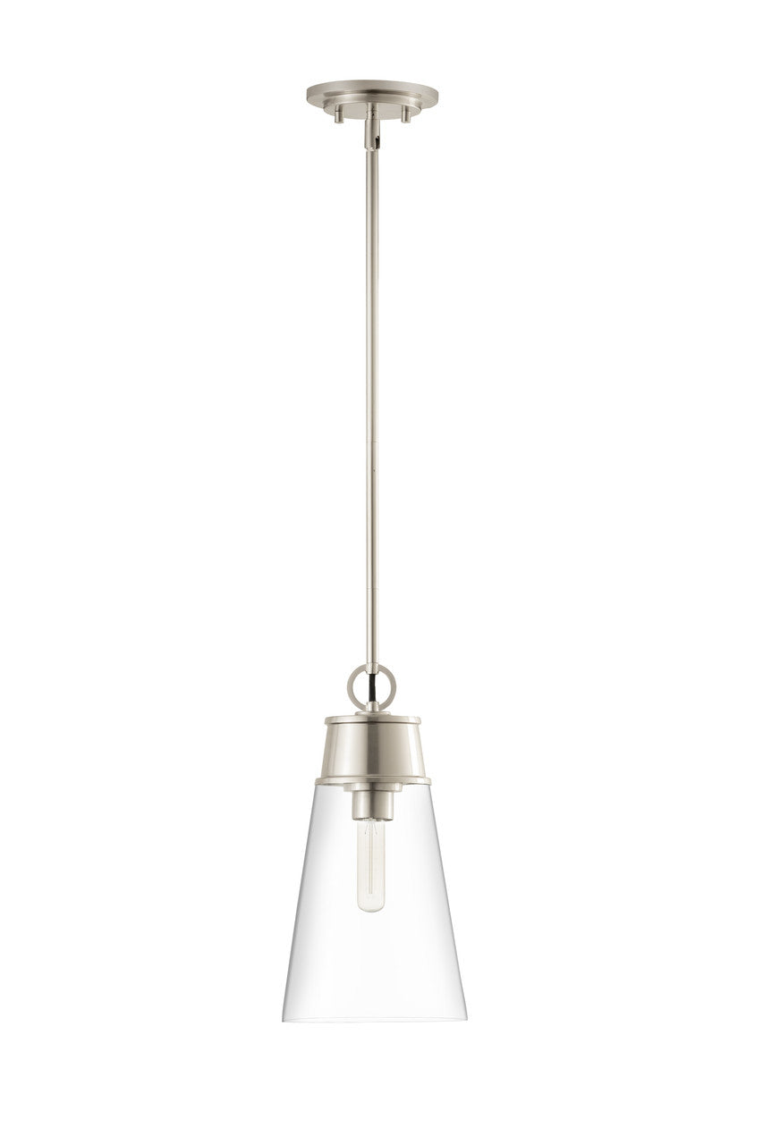 Z-Lite Wentworth 1 Light Pendant in Brushed Nickel 2300P8-BN