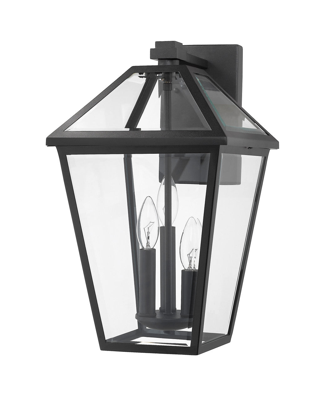 Z-Lite Talbot 3 Light Outdoor Wall Light in Black 579XL-BK