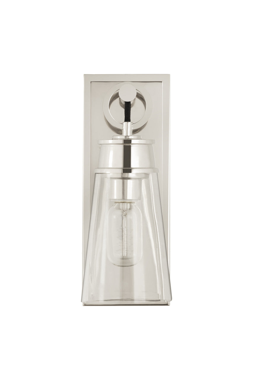 Z-Lite Wentworth 1 Light Wall Sconce in Polished Nickel 2300-1SS-PN