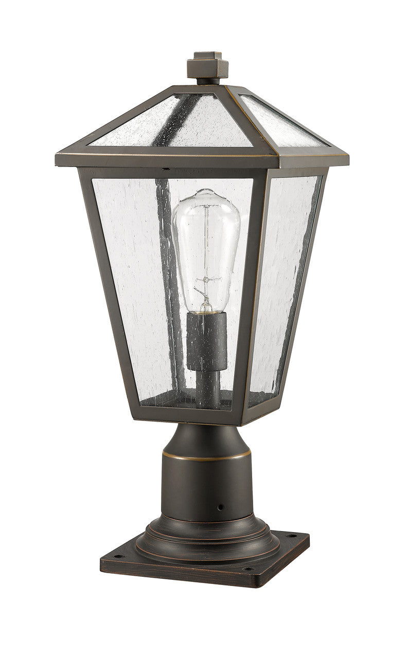 Z-Lite Talbot 1 Light Outdoor Pier Mounted Fixture in Oil Rubbed Bronze 579PHMR-533PM-ORB