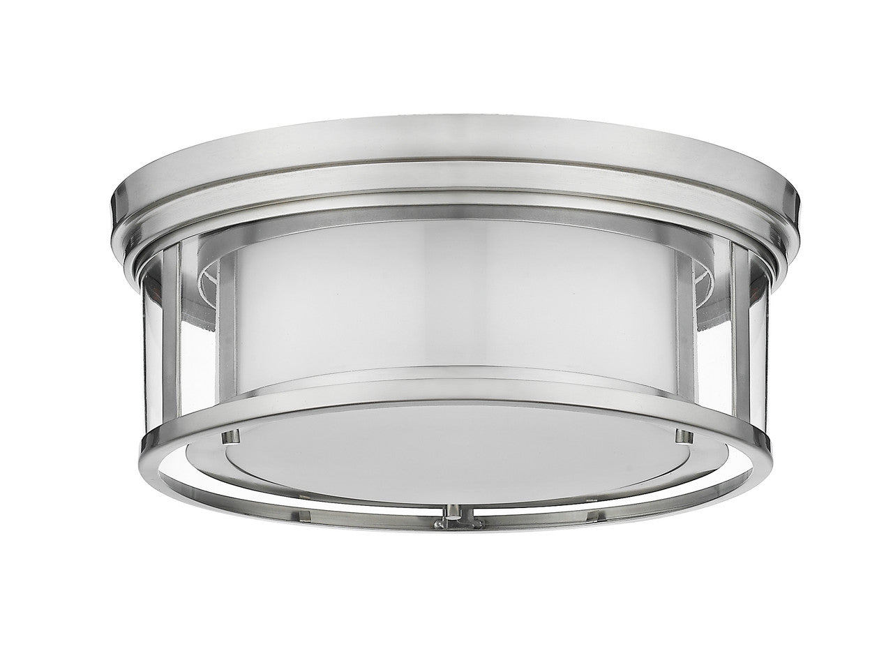 Z-Lite Willow 3 Light Flush Mount in Brushed Nickel 426F16-BN