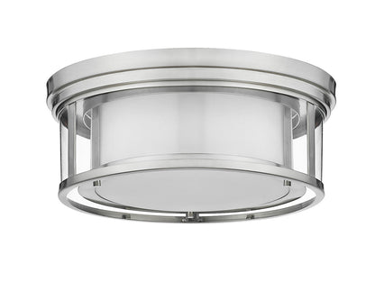 Z-Lite Willow 3 Light Flush Mount in Brushed Nickel 426F16-BN