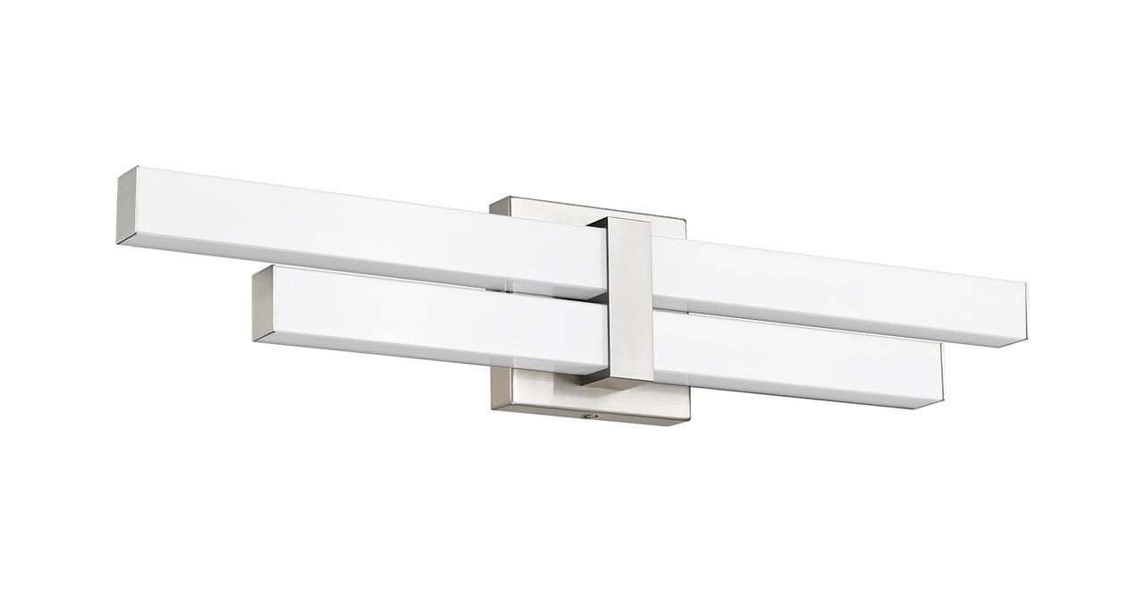 Z-Lite Zane 2 Light Vanity in Brushed Nickel 1008-25W-BN-LED