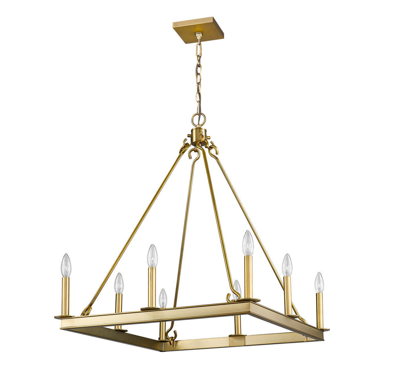 Z-Lite Barclay 8 Light Chandelier in Olde Brass 482S-8-26OBR