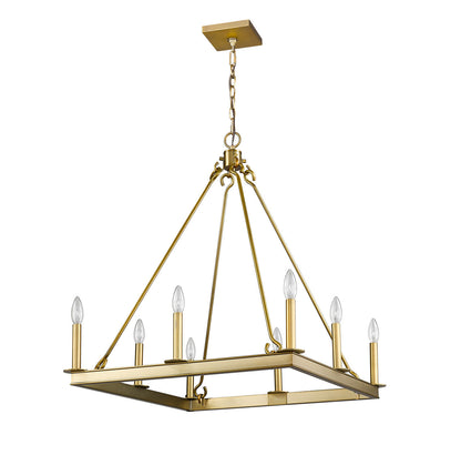 Z-Lite Barclay 8 Light Chandelier in Olde Brass 482S-8-26OBR