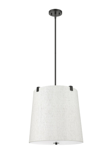 Z-Lite Weston 5 Light Pendant in Matte Black 3502P18-MB