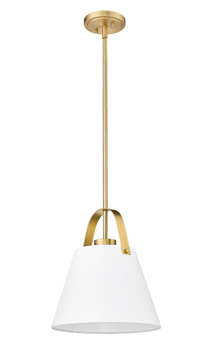 Z-Lite Z-Studio 1 Light Pendant in Heritage Brass 743P12-HBR