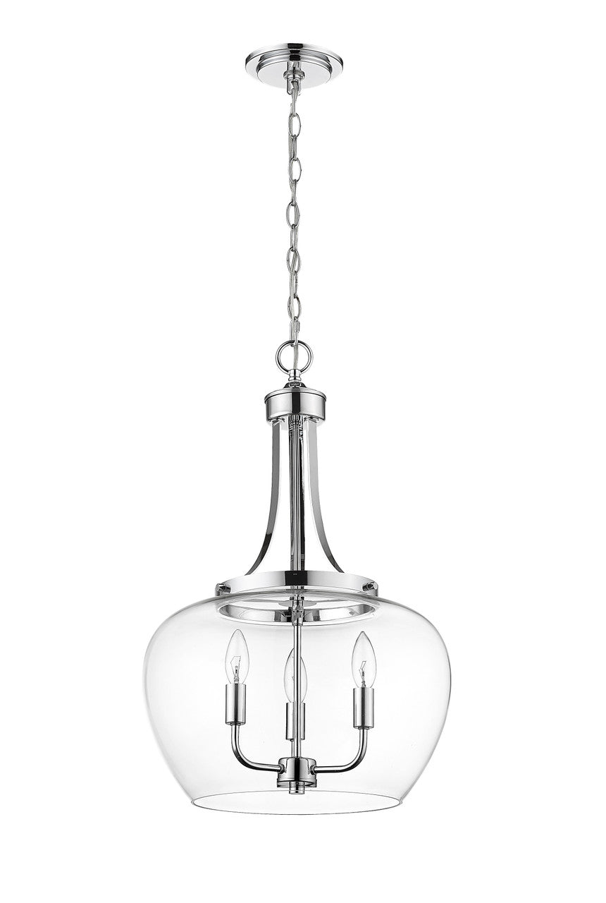 Z-Lite Joliet 3 Light Pendant in Chrome 473P16-CH