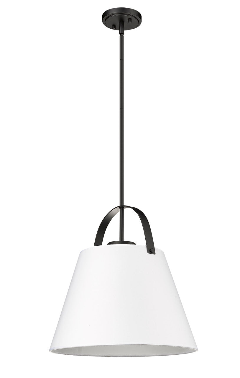 Z-Lite Z-Studio 1 Light Pendant in Matte Black 743P18-MB