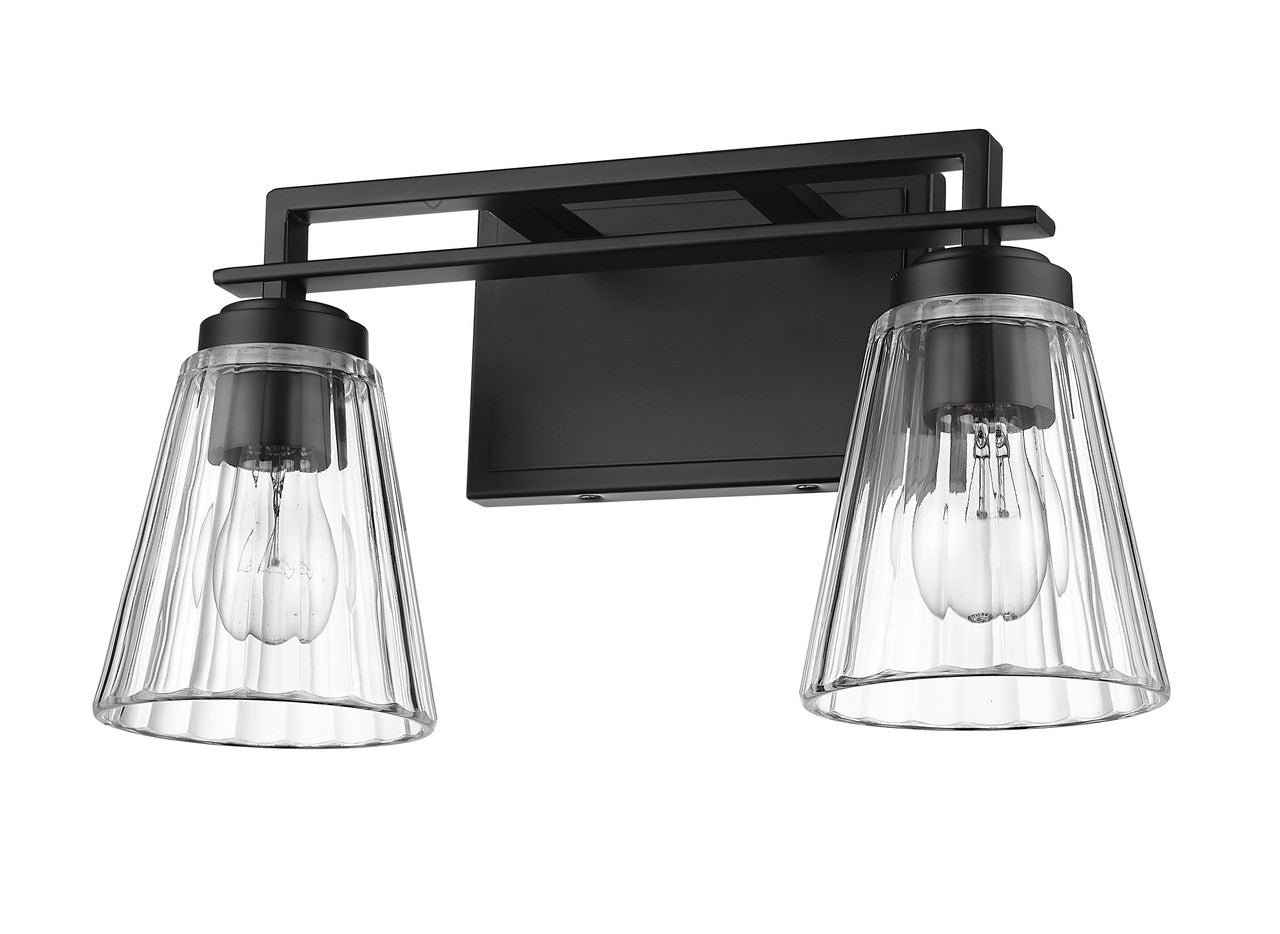 Z-Lite Lyna 2 Light Vanity in Matte Black 823-2V-MB