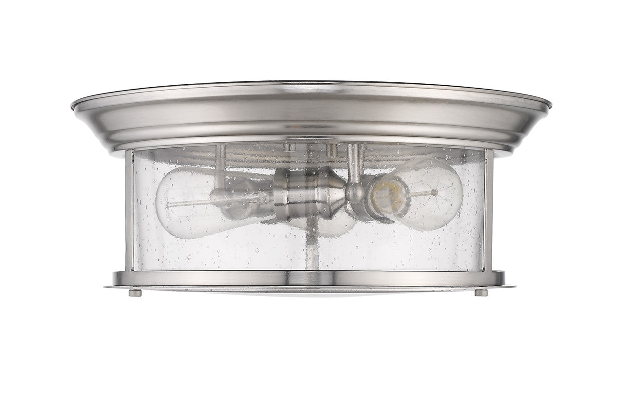 Z-Lite Sonna 3 Light Flush Mount in Brushed Nickel 727F16-BN