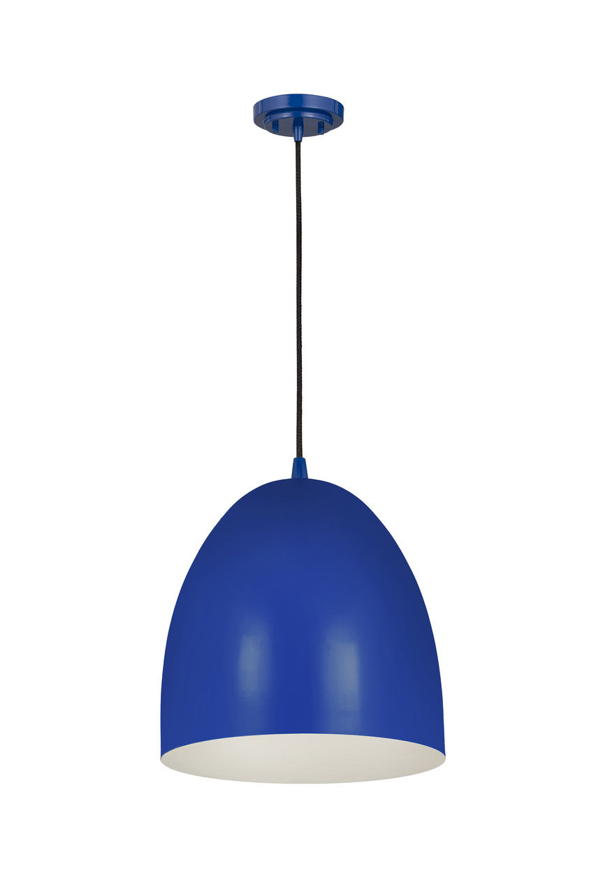 Z-Lite Z-Studio 1 Light Pendant in Blue 6012P12-BLU