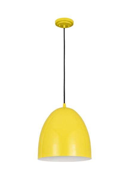 Z-Lite Z-Studio 1 Light Pendant in Yellow 6012P12-YEL