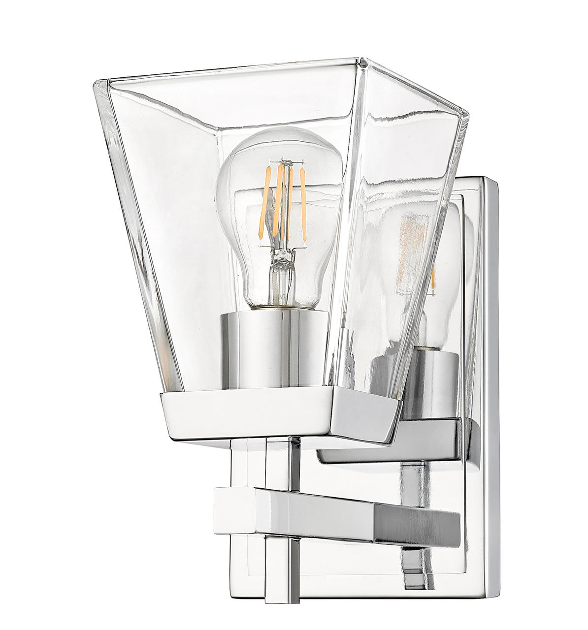 Z-Lite Lauren 1 Light Wall Sconce in Chrome 819-1S-CH