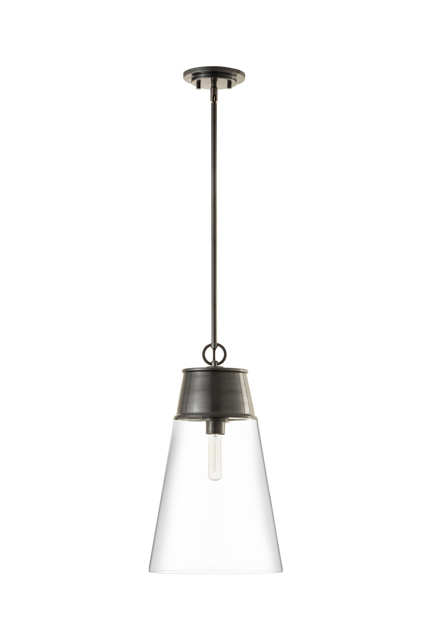 Z-Lite Wentworth 1 Light Pendant in Plated Bronze 2300P12-BP