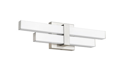 Z-Lite Zane 2 Light Vanity in Brushed Nickel 1008-18W-BN-LED