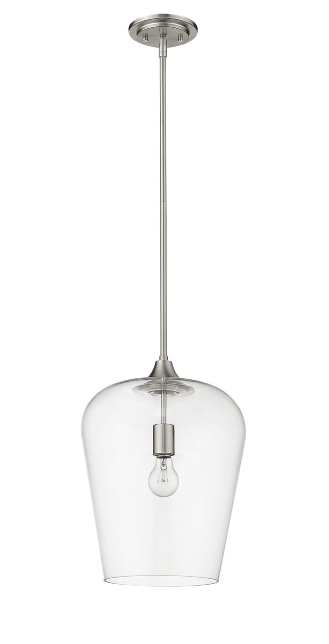 Z-Lite Joliet 1 Light Pendant in Brushed Nickel 473P12-BN