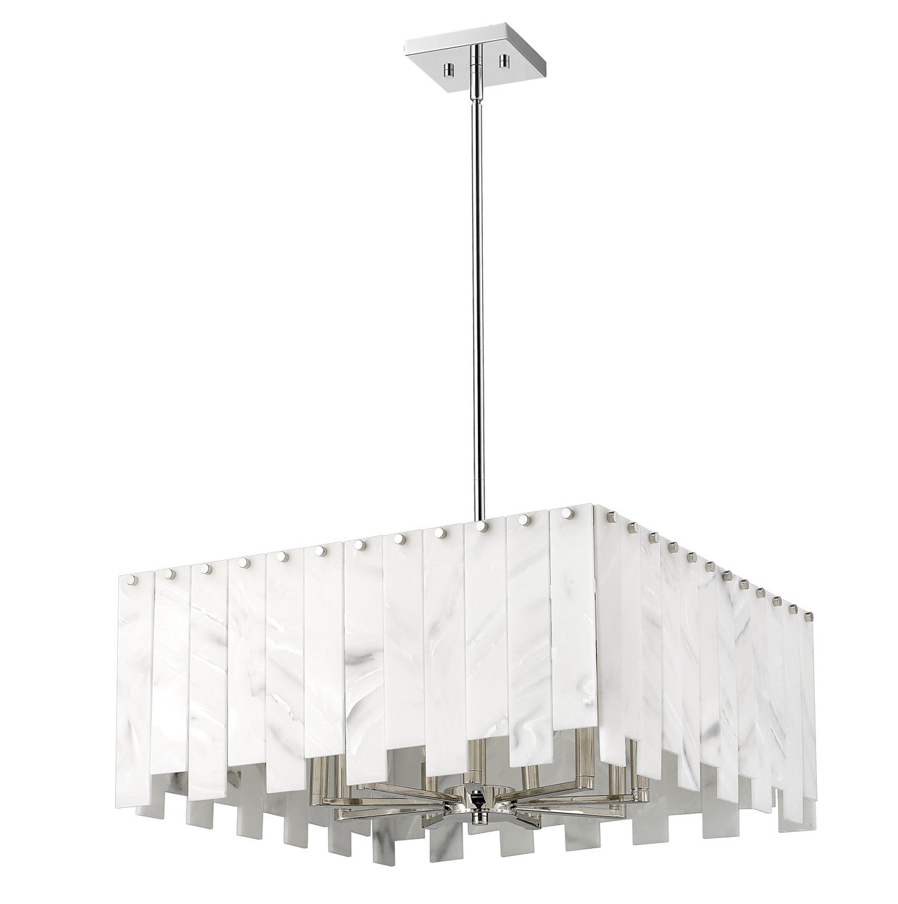 Z-Lite Viviana 8 Light Chandelier in Polished Nickel 345P26-PN