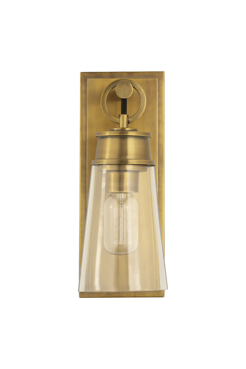 Z-Lite Wentworth 1 Light Wall Sconce in Rubbed Brass 2300-1SS-RB