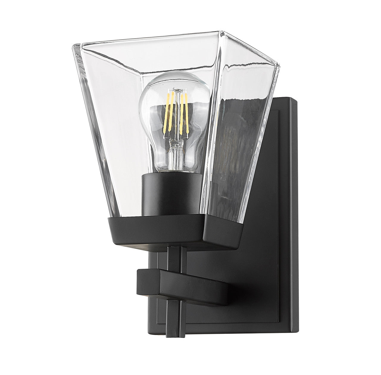 Z-Lite Lauren 1 Light Wall Sconce in Matte Black 819-1S-MB