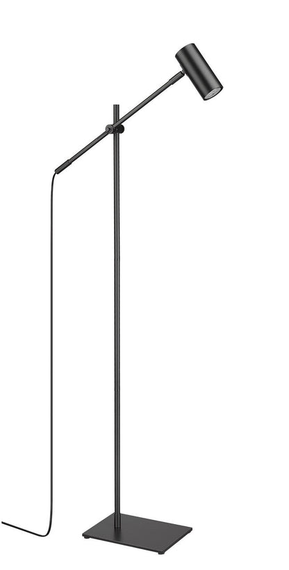 Z-Lite Calumet 1 Light Floor Lamp in Matte Black 814FL-MB