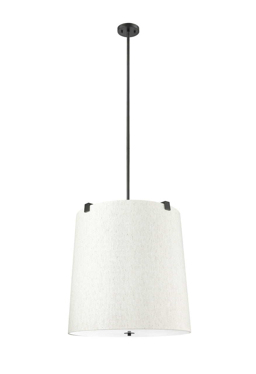 Z-Lite Weston 6 Light Pendant in Matte Black 3502P24-MB